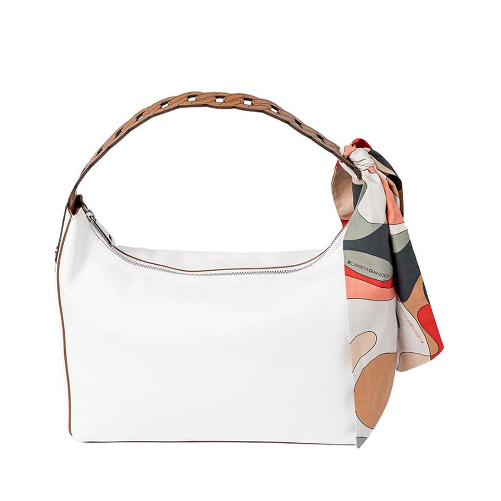 Roberta Gandolfi Calfskin Alice Shoulder Bag with Foulard