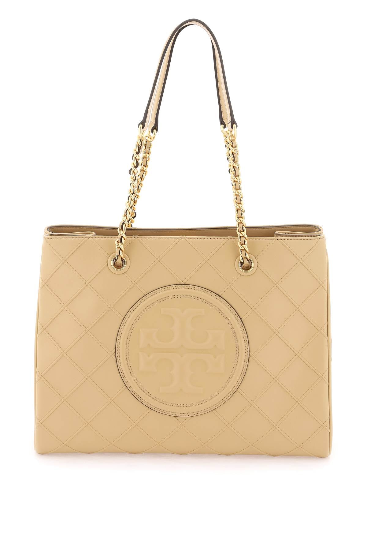 Tory Burch Fleming Tote Bag   Beige