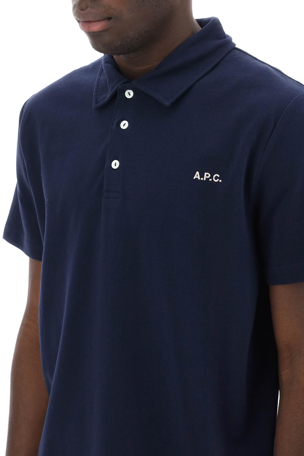 A.P.C. Carter Polo Shirt With Logo Embroidery   Blue