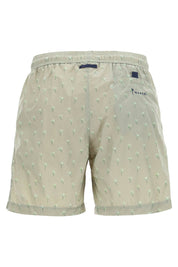 Manebi Printed Swim Trunks   Green