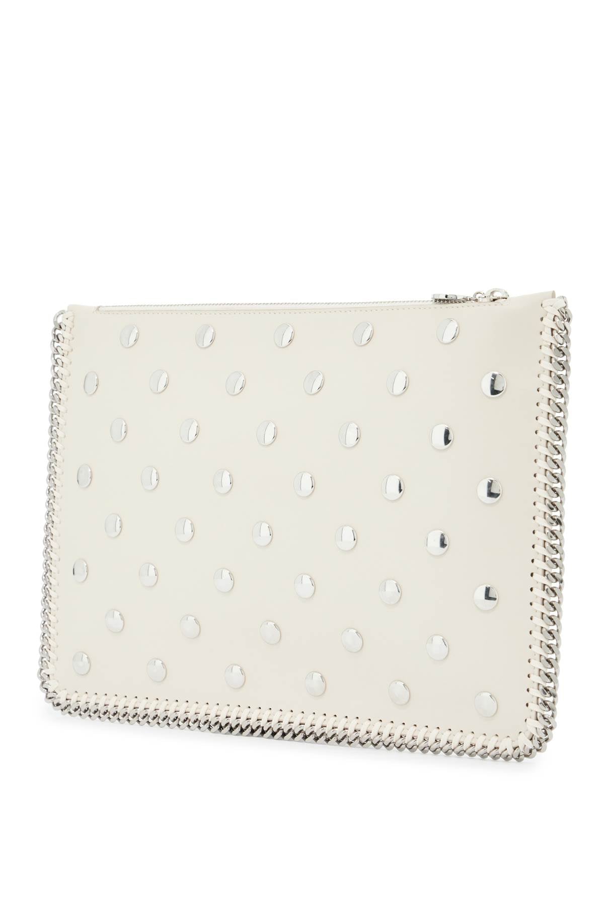 Stella Mc Cartney Falabella Studded Pouch With   Neutral