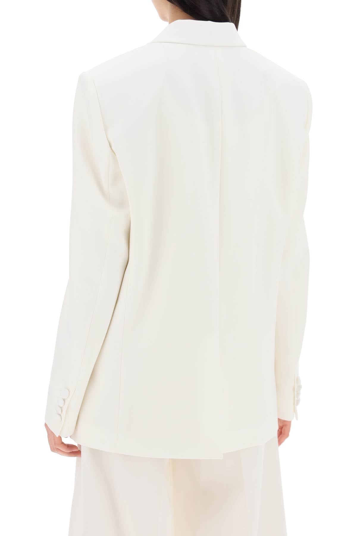 Stella Mc Cartney Single Breasted Tailored Blazer With Sh   White