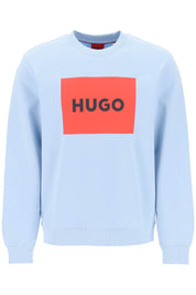 Hugo Duragol Logo Box Sweatshirt   Light Blue