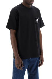 Carhartt Wip Replace With Double Quotegraphic Embroidered Icons T Shirt With   Black