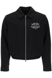 Amiri Blouson Jacket With Arts District Embroidery   Black