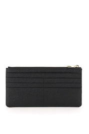 Dolce & Gabbana Cardholder Pouch In Dauphine Calfskin   Black