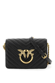 Pinko Love Click Mini Chevron Bag   Black