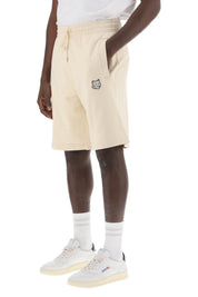 Maison Kitsune Replace With Double Quoteoversized Sporty Bermuda Shorts With Bold   Neutral