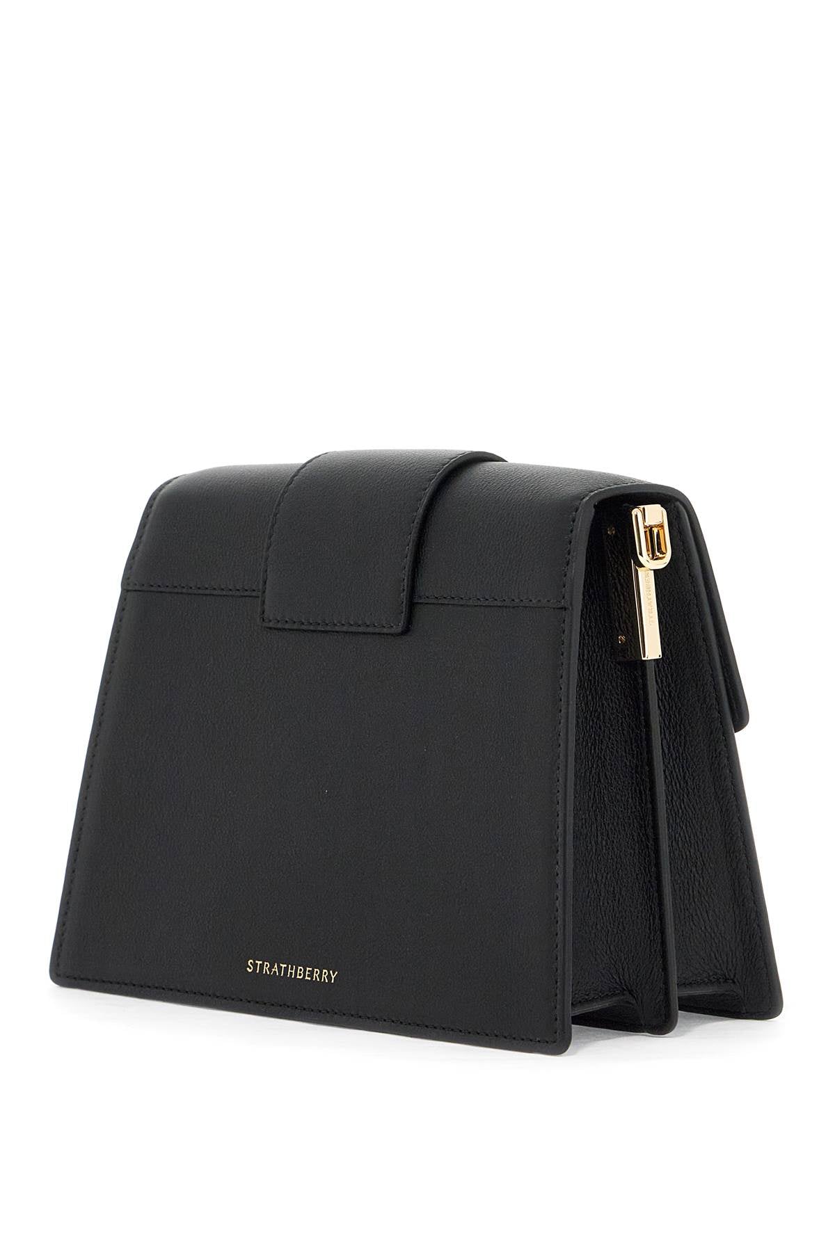 Strathberry Box Crescent Bag   Black