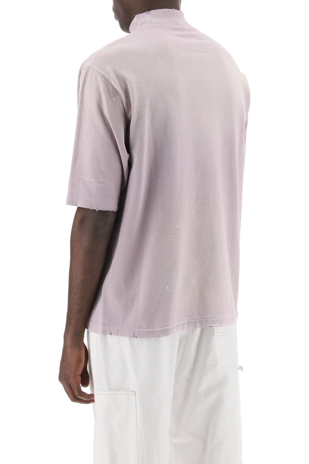 Maison Margiela Handwritten Logo T Shirt With Written Text   Purple