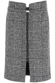 Tom Ford Prince Of Wales Pencil Skirt   White