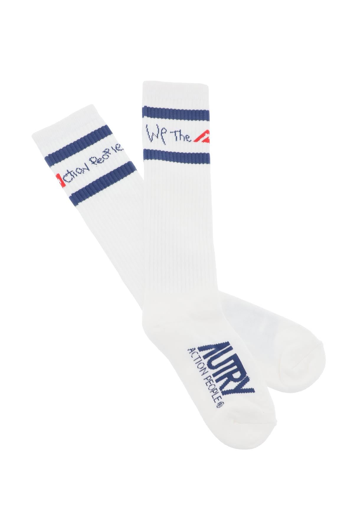 Autry Socks With Logo   White