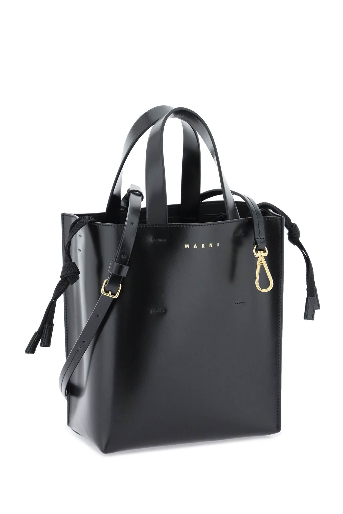 Marni Mini Museo Tote Bag   Black