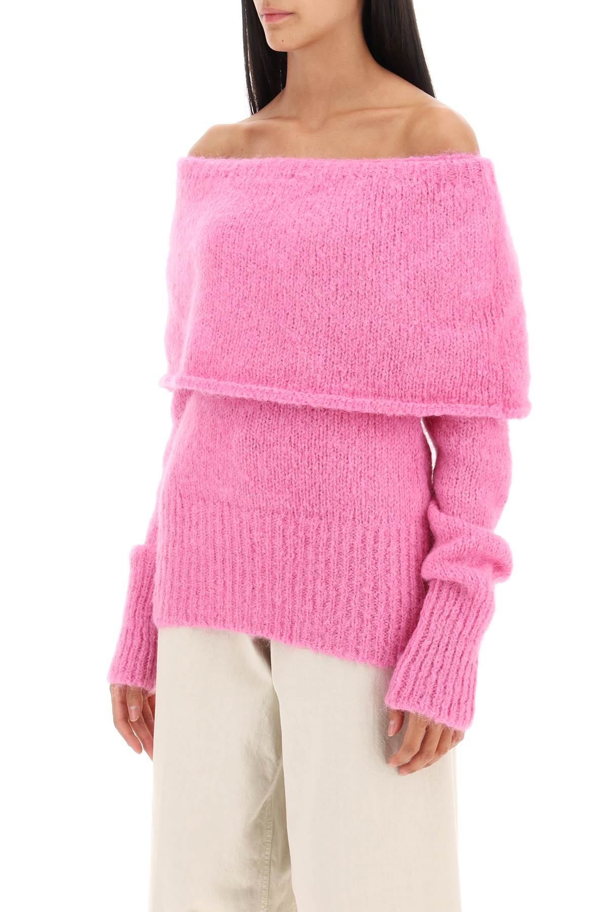 Saks Potts 'Skylar' Off Shoulder Sweater   Fuchsia