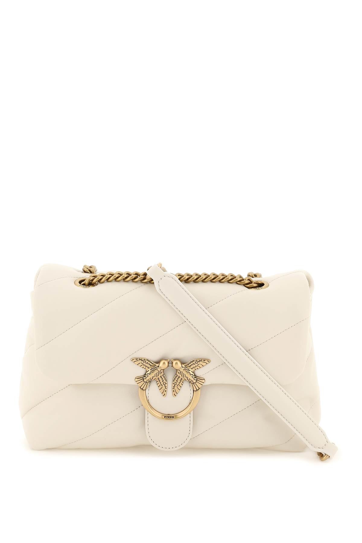 Pinko Love Classic Puff Maxi Quilt Bag   White