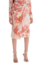 Versace "baroque Sea Jersey Skirt   Pink