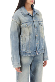 Mm6 Maison Margiela Padded Denim Jacket   Light Blue