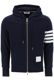 Thom Browne 4 Bar Zip Up Hoodie   Blue