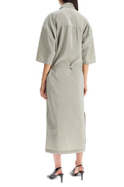 Lemaire Dry Silk Chemisier Dress With   Grey