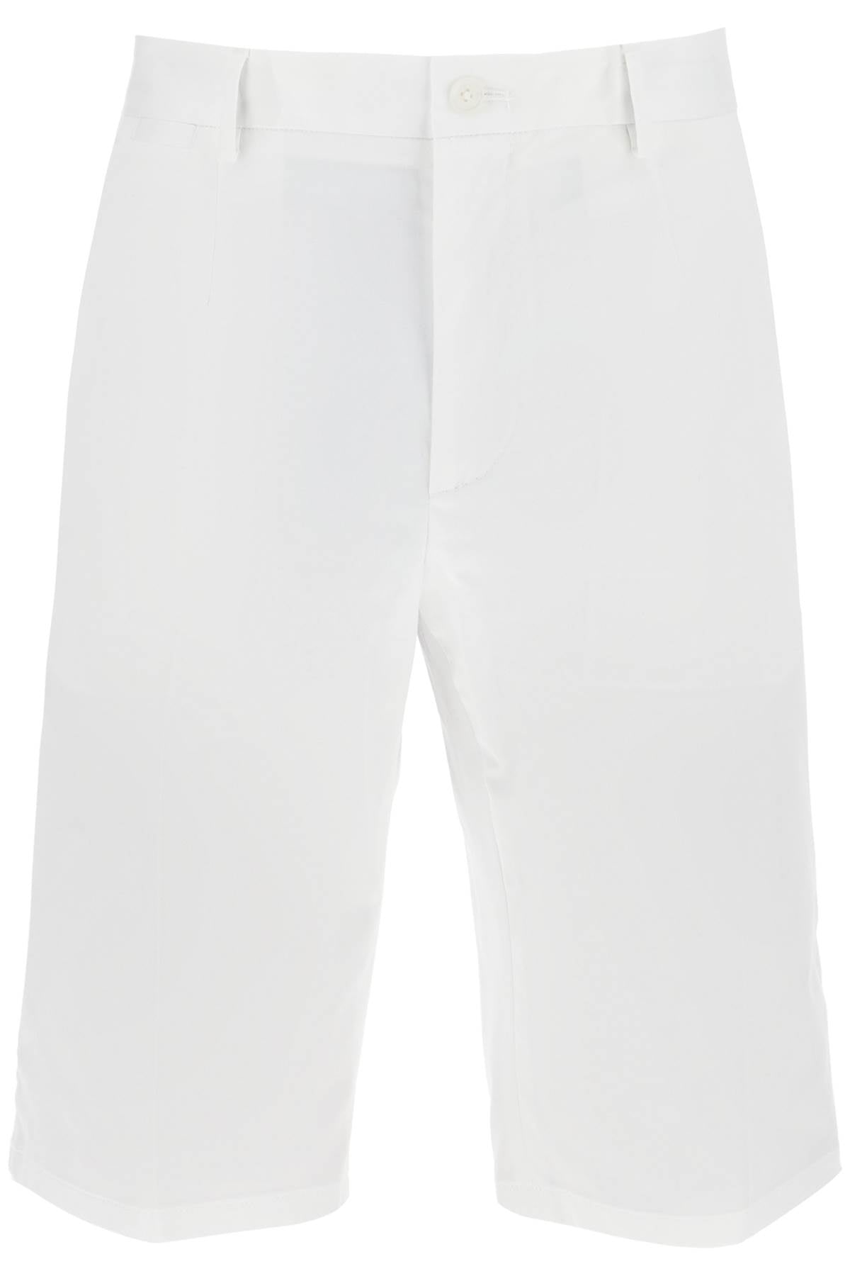 Dolce & Gabbana Stretch Cotton Bermuda Shorts   White