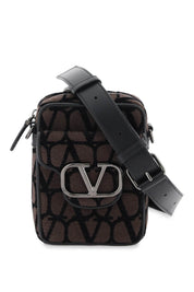 Valentino Garavani Mini Locò Toile Iconographe Crossbody Bag   Brown