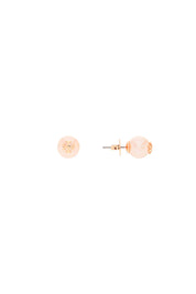 Tory Burch Kira Pearl Earrings With   Pink