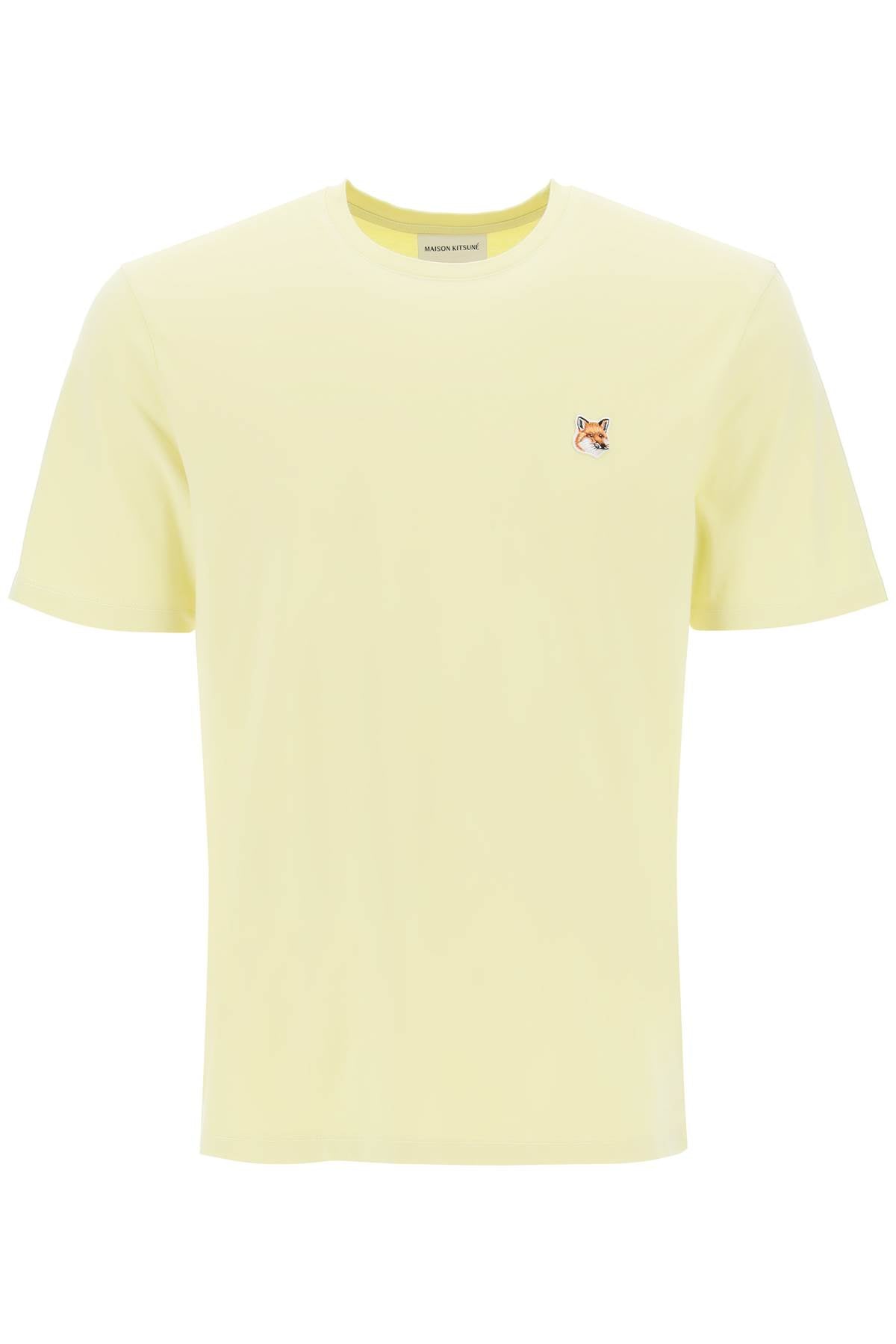 Maison Kitsune Fox Head T Shirt   Yellow