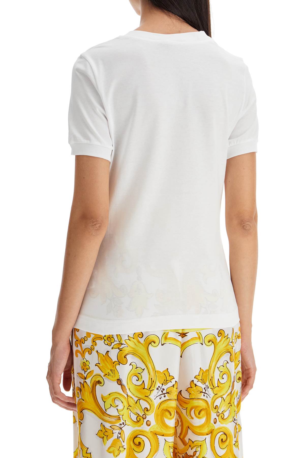 Dolce & Gabbana Maiolica Dg Patch T   White