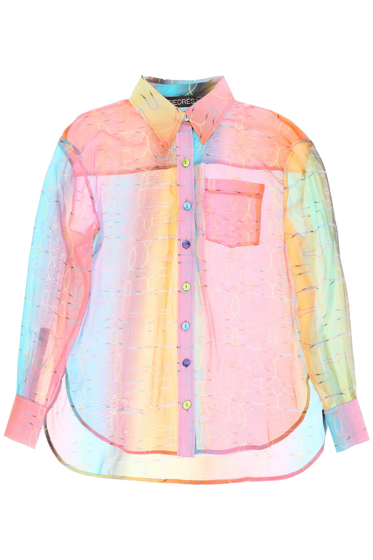 Siedres 'Esme' Shirt In Silk Chiffon   Multicolor