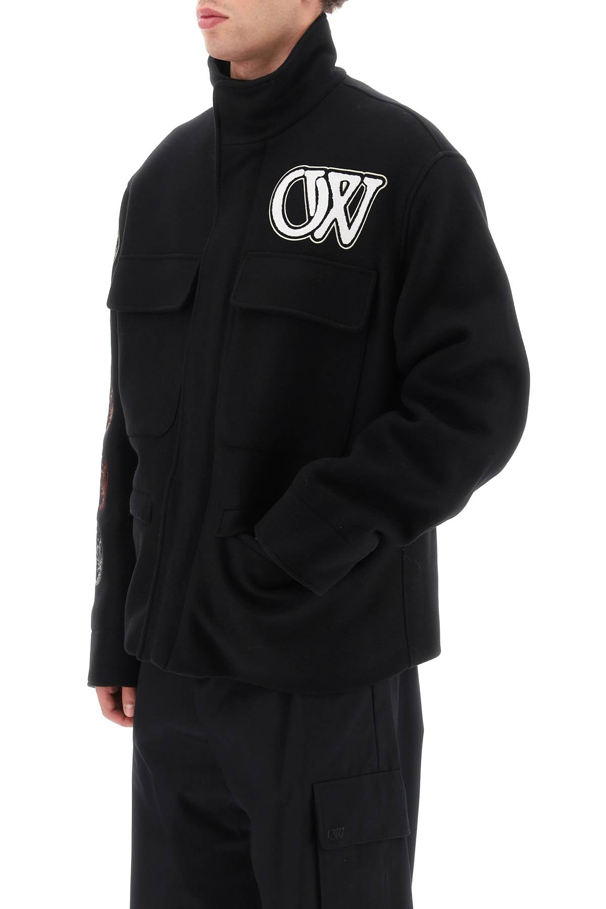 Off White Moon Phase Field Jacket   Black