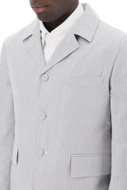 Thom Browne Striped Deconstructed Jacket   White