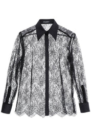 Dolce & Gabbana Chantilly Lace Shirt   Black