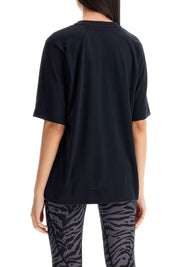 Ganni Sporty Mesh T Shirt For   Black