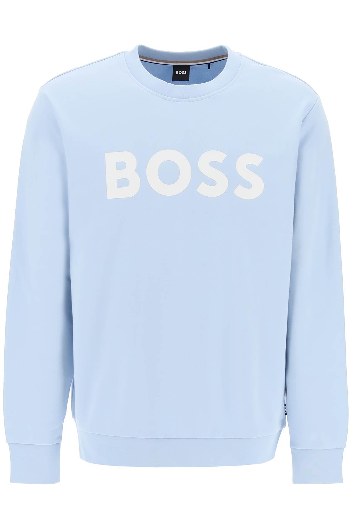 Boss Soleri Logo Sweat   Light Blue