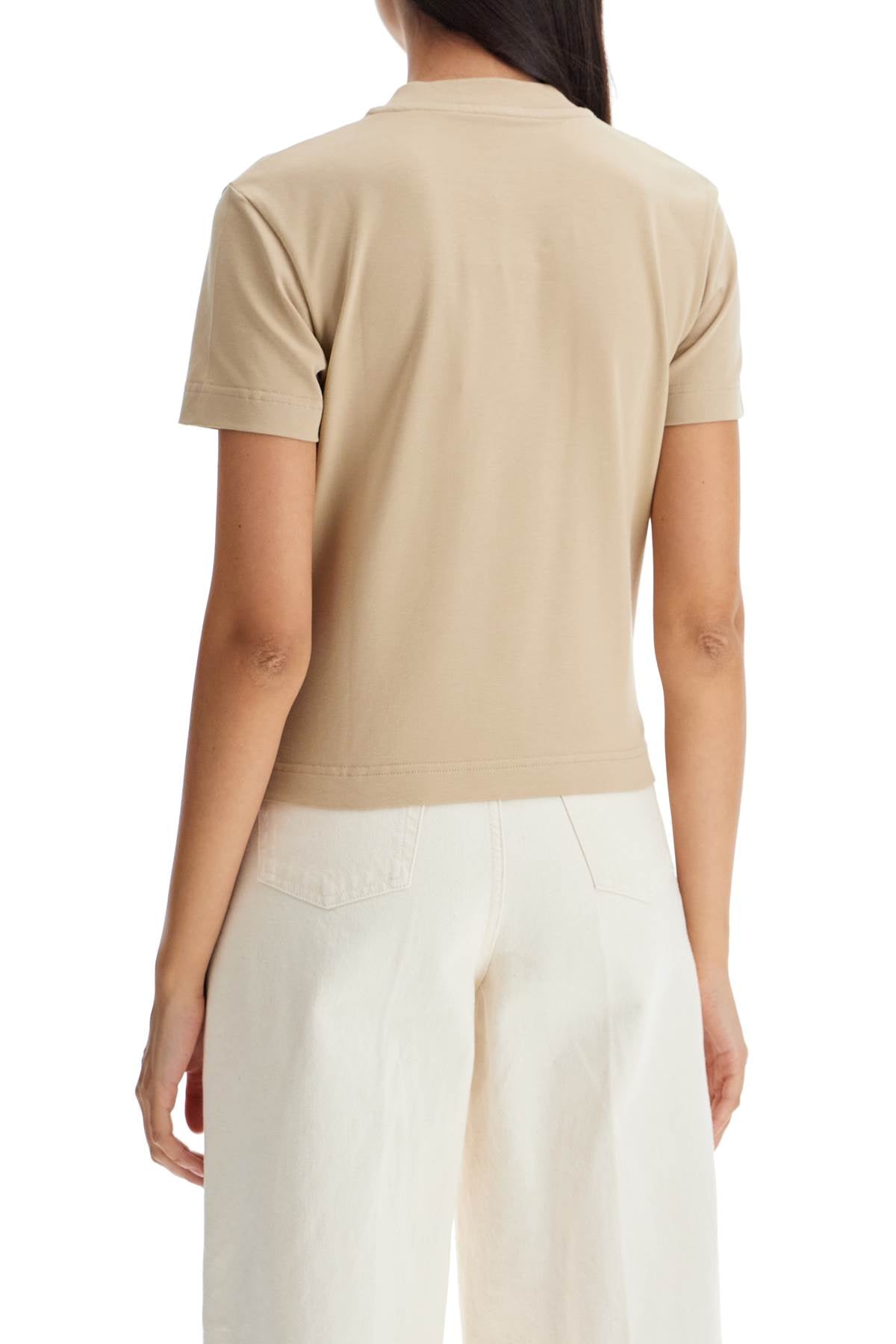 Jacquemus The Gros Grain T Shirt With   Beige