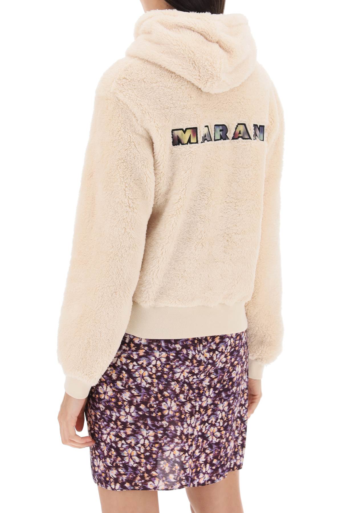 Isabel Marant Etoile Maeva Hoodie With Logo Embroidery   Beige