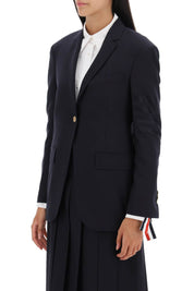 Thom Browne 4 Bar Single Breasted Blazer In Light Wool   Blue