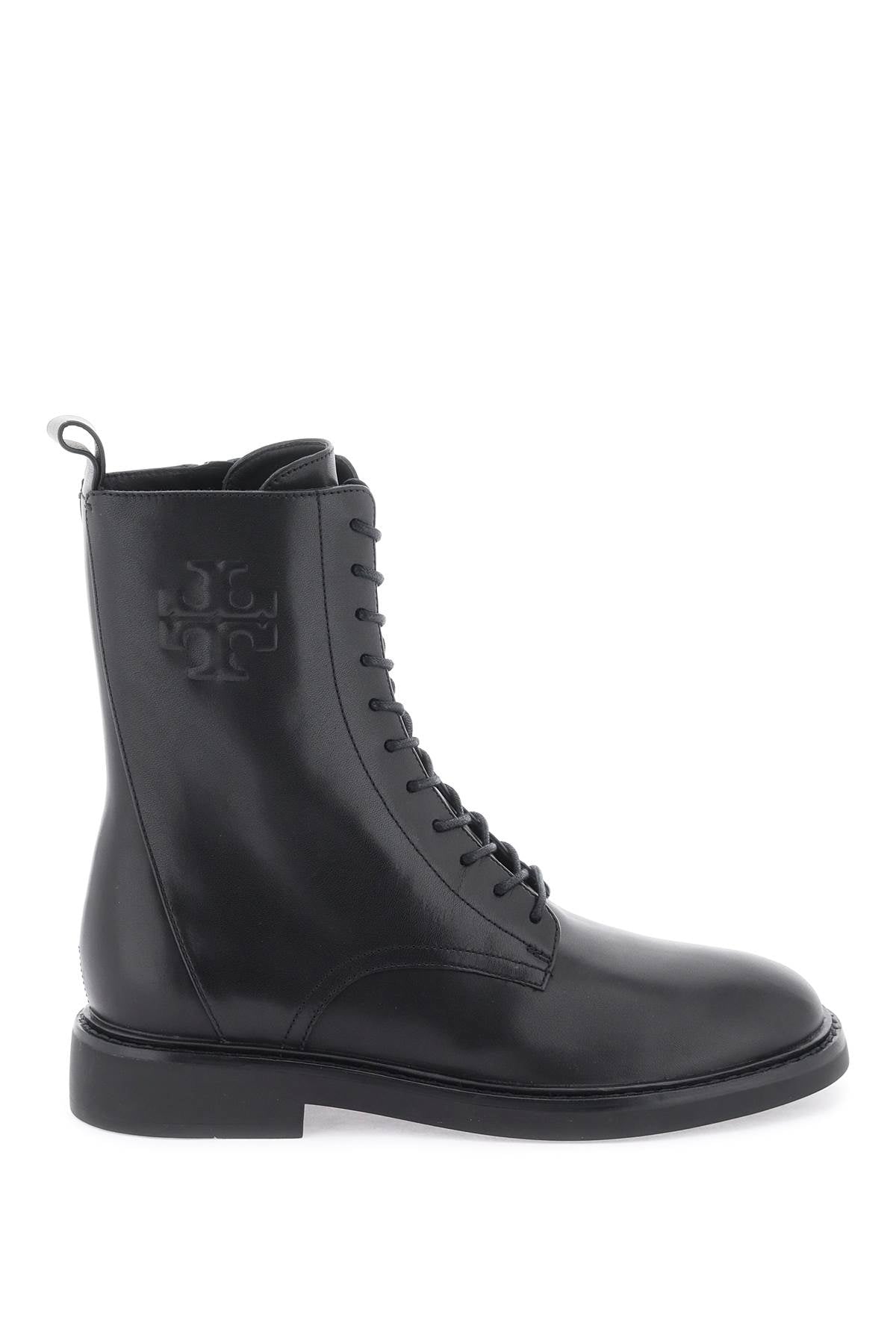 Tory Burch Double T Combat Boots   Black