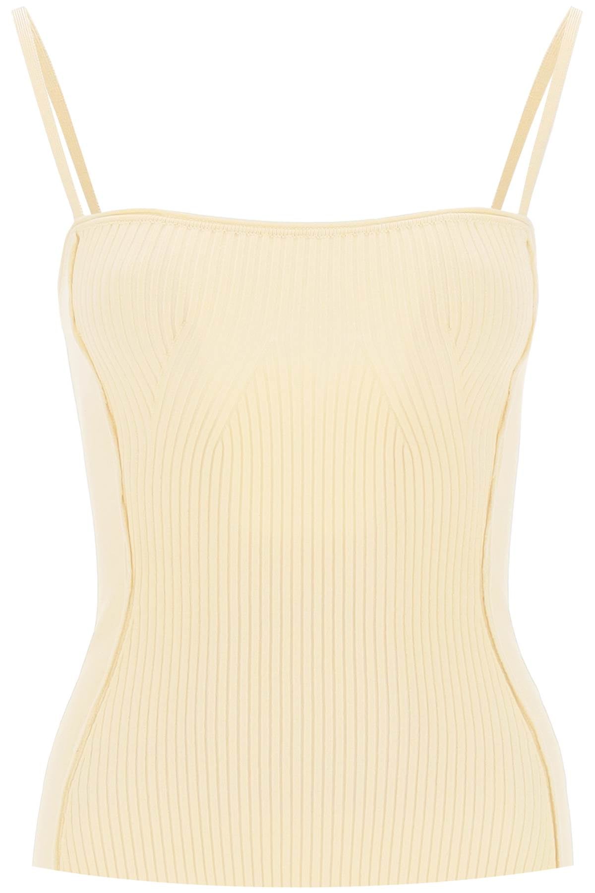 Jacquemus Le Haut Sierra Knitted Top   Neutral