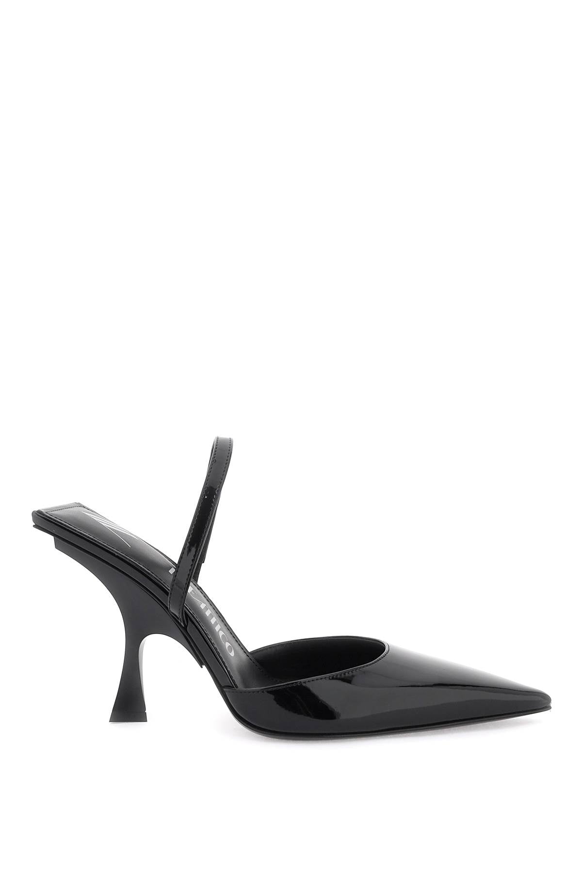 The Attico Faux Leather Slingback Pumps   Black