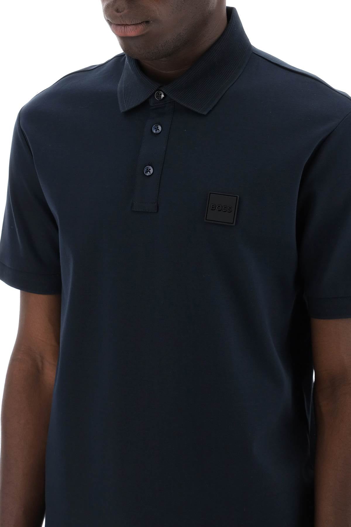 Boss Mercerized Cotton Polo Shirt   Blue