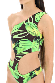 Louisa Ballou 'Carve' One Piece Swimsuit With Cut Outs   Green