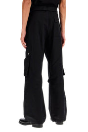 Jacquemus Cargo Gabardine Trousers In Eight   Black