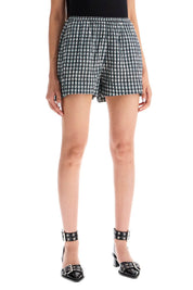 Ganni "seersucker Checkered Pattern   Black