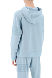 Thom Browne 4 Bar Hoodie In Cotton Knit   Light Blue