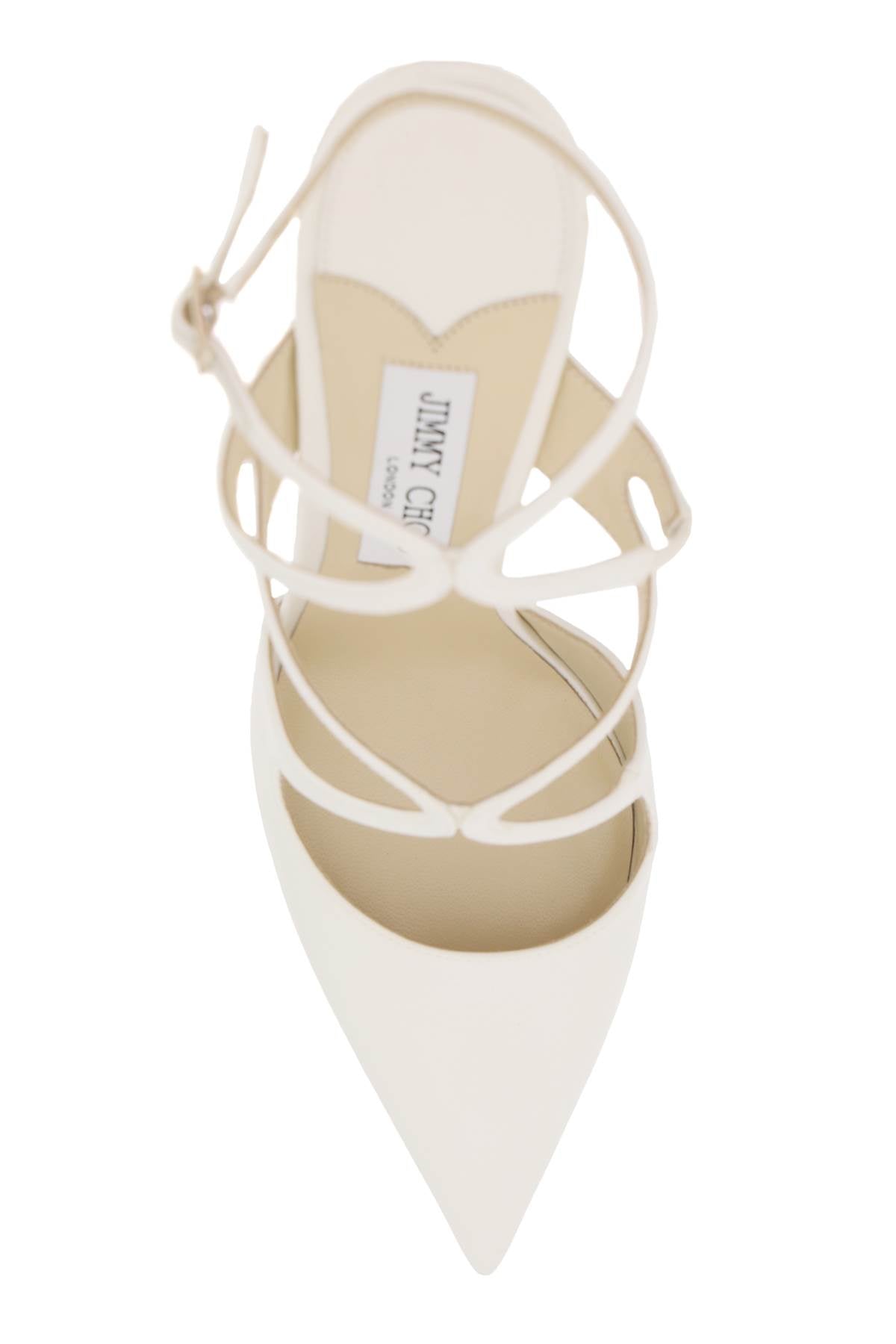 Jimmy Choo Satin Azia 95 Pumps   White