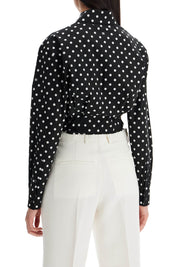 Dolce & Gabbana Polka Dot Knotted Shirt   Black