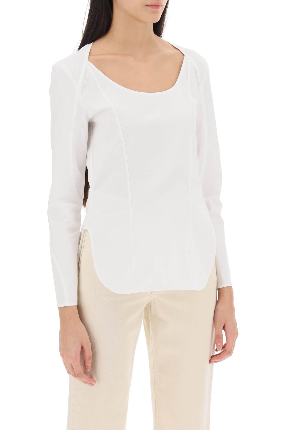 By Malene Birger Leiya Poplin Blouse   White