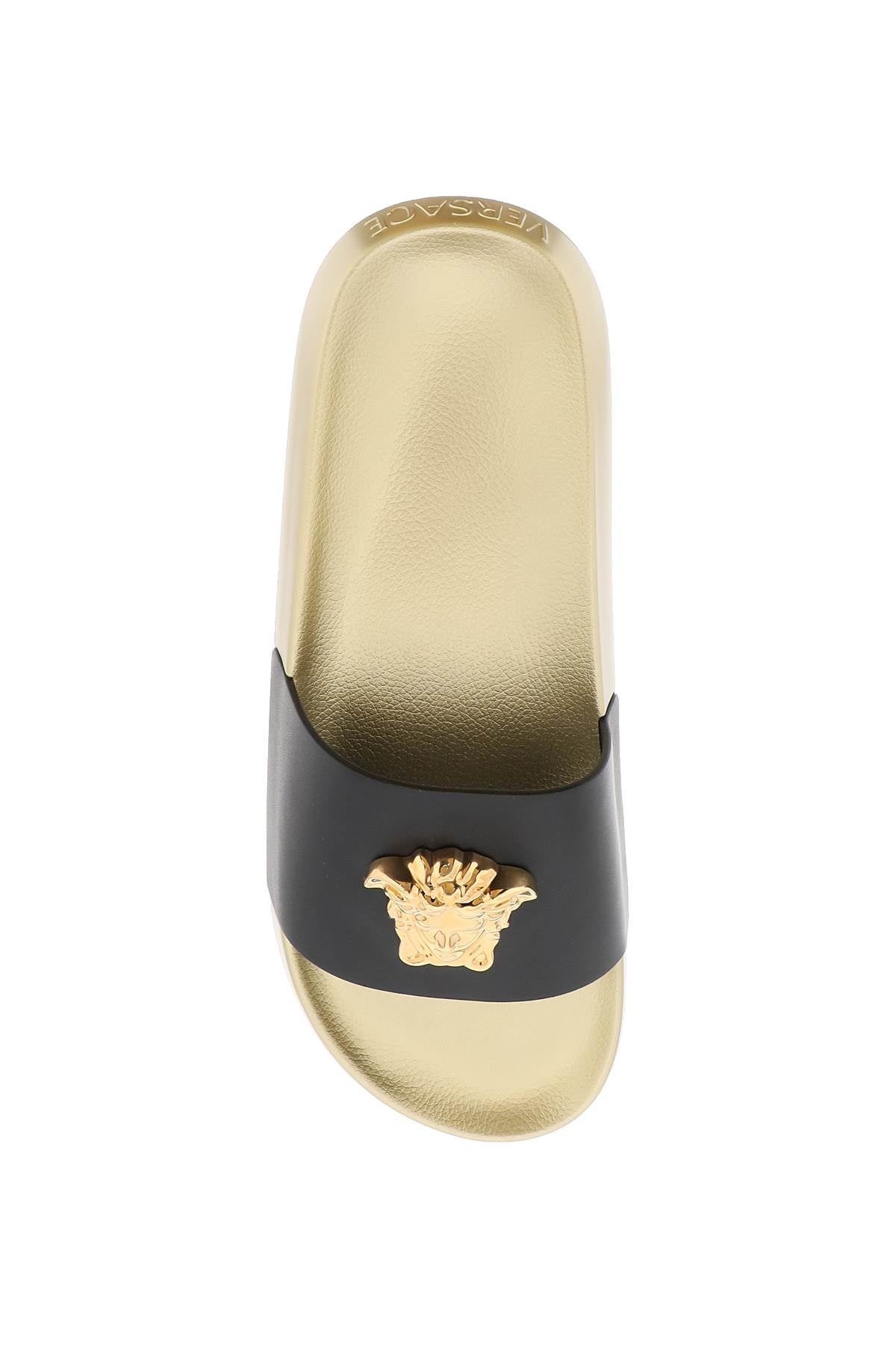 Versace 'La Medusa' Slides   Gold