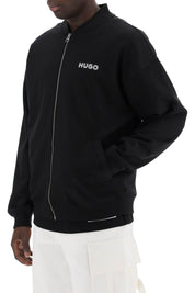 Hugo Embroidered Logo Sweatshirt By   Black